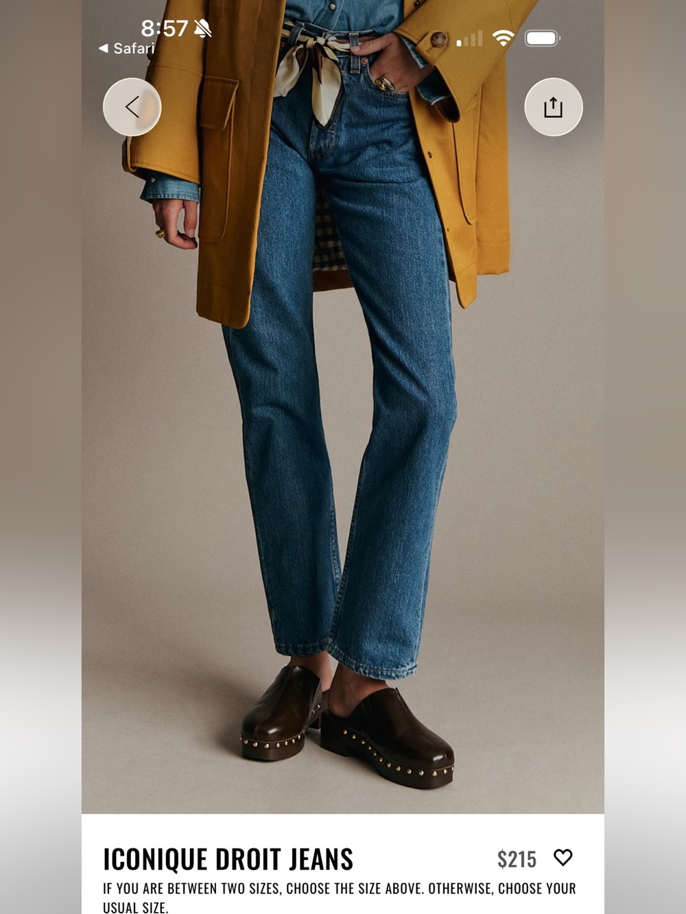Sezane Relaxed Blue Women's Jeans - L’Iconique Droit
